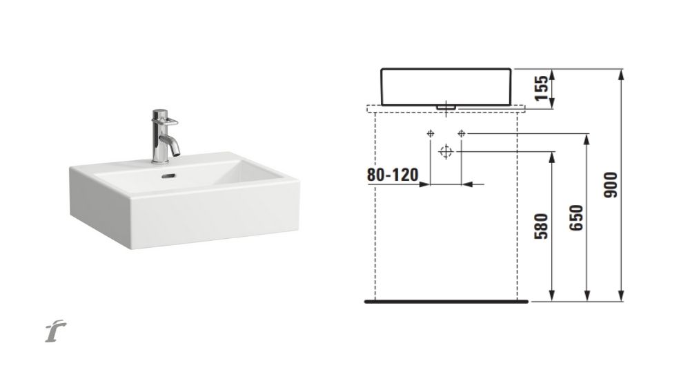 wysokość montażu umywalki nablatowej
